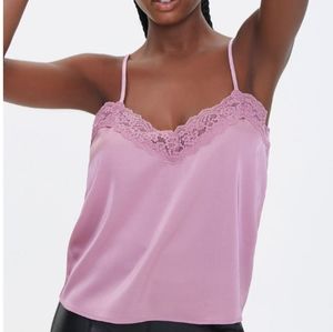 NWT Satin Lace-Trim Cami Size Medium